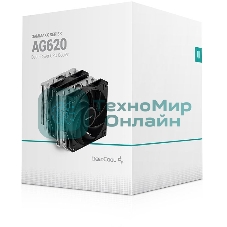Кулер Deepcool AG620 R-AG620-BKNNMN-G-1 серебристый/черный 120мм алюминий+медь 1850rpm 29.4db 260W 157мм