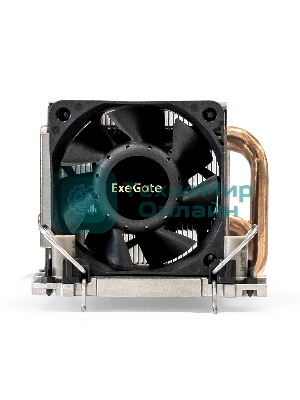 Кулер для процессора ExeGate ESNK-P0078AP4.PWM.2U.4189.Cu серебристый, 60 мм, алюминий/медь, 8000 об/мин, 54.3 дБ, 4 pin, 300 Вт, 66.3 мм