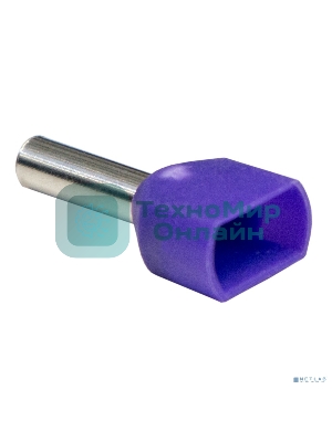 Наконечник-гильза изол. НГИ2 2.5-10 фиол. (уп. 100 шт) IEK UTE10-D3-2-100