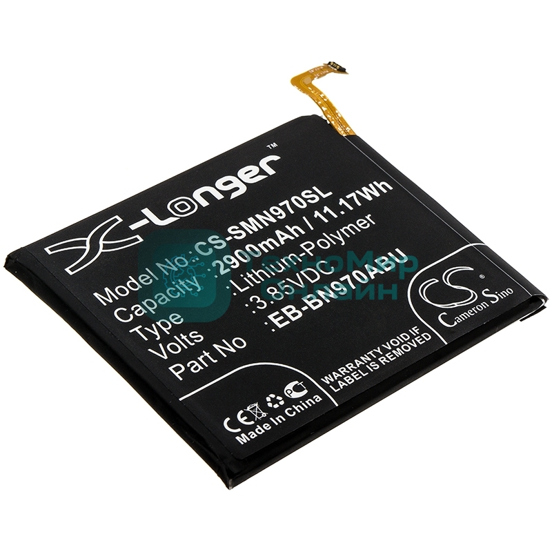 Аккумулятор CameronSino CS-SMN970SL EB-BN970ABU для Samsung Galaxy Note 10 3.85V, 2900mAh, 11.17Wh