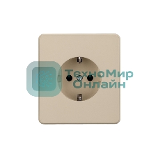 Розетка KRANZ ROUND 1-ая с/з с/у, со шторками 16А шелк