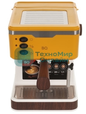 Кофеварка эспрессо BQ CM2006 желтый, исп. кофе - молотый, 1.7 л, 850 Вт, 20 бар
