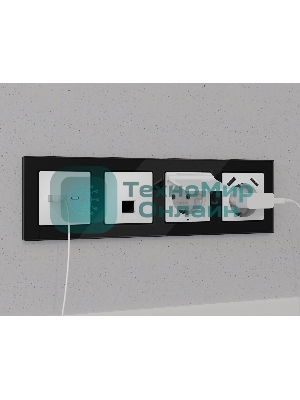 Комплект механизма компьютерной розетки ALFA Белый матовый RJ-45(8P8C) CAT6 с шторкой QUANT (AP1320, VM188) MA132010