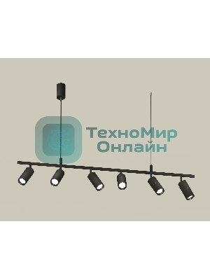 Светильник Ambrella light XB9006100/6 SBK/PBK черный песок/черный полированный MR16 GU5.3 (С9006, С6302, A2061, N6103)