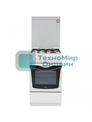 Плита газовая De Luxe 506040.01Г (КР) ЧР белый, конфорок 4 шт, духовка 60 л, 50 см x 85 см x 60 см
