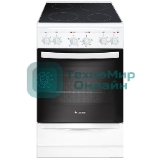 Плита электрическая Gefest 5160-02 0095 белый, конфорок 4 электрических, духовка 55 л, 50 см x 85 см x 58.5 см