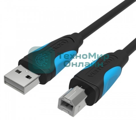 Кабель Vention USB 2.0 AM/BM - 5м. черный