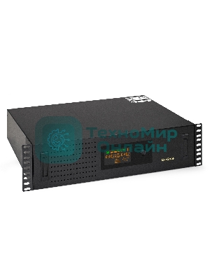 Источник бесперебойного питания ExeGate ServerRM UNL-3000.LCD.AVR.2SH.3C13.USB.3U 3000VA/1800W, Color LCD, AVR, 2*Schuko+3*C13, USB, 3U, установка в стойку, черный