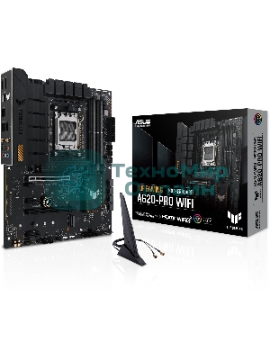 Материнская плата ASUS TUF GAMING A620-PRO WIFI, AM5, AMD A620, 4xDDR5, 4xSATA, 2xM.2, 1xPCI-E 4.0 x16, 1xPCI-E 3.0 x16, 2xPCI-E x1, 1xHDMI, 1xDP, 1x 2.5Gb LAN, 3xUSB-A 2.0, 2xUSB-A 3.2 Gen 2, 1xUSB-C 3.2 Gen 1, 5x3.5 мм, 7.1, ATX