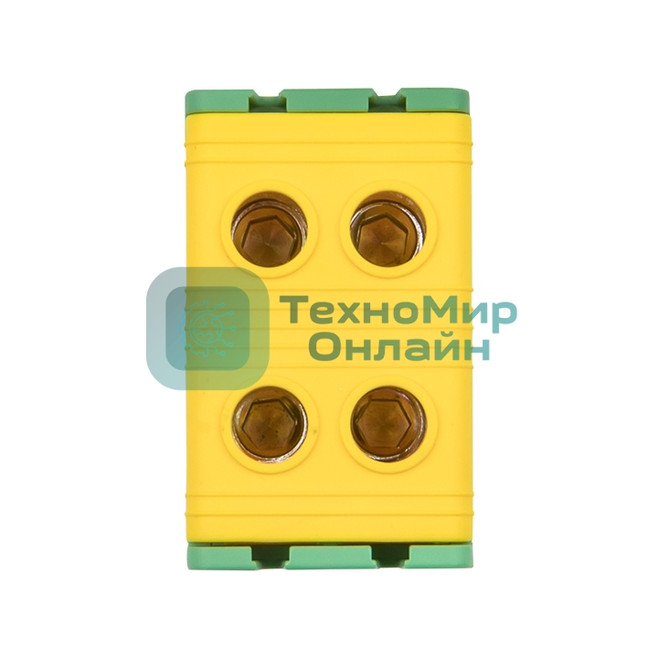 Клемма силовая вводная двойная КСВ 16-50 желто-зеленая EKF PROxima plc-kvs2-16-50-y-green EKF