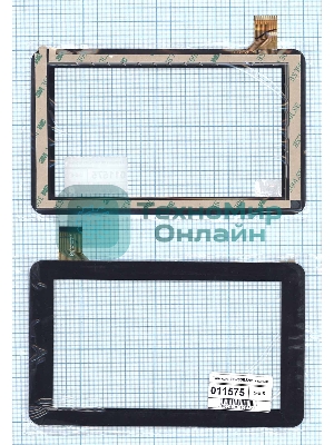Сенсорное стекло (тачскрин) для DNS AirTab E76 HK70DR2201. черное