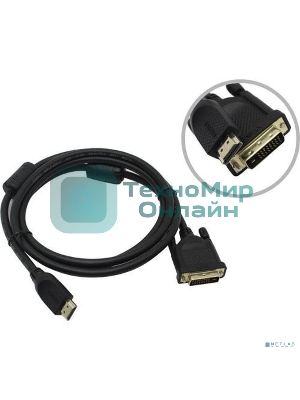 Кабель HDMI AM/DVI(24+1)M, 1.8м, CU, 1080P@60Hz, 2F, VCOM CG484GD-1.8M