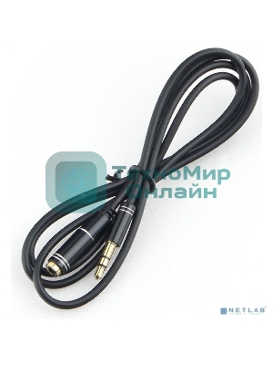 Кабель аудио удлинительный Cablexpert CCAB-02-35MF-3MB. 3.5 Jack (M)/3.5 Jack (F), черный, 3м, блистер