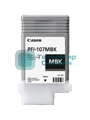Картридж струйный Canon PFI-107MBK (6704B001) черный матовый (130 мл) для Canon iP F680/685/780/785