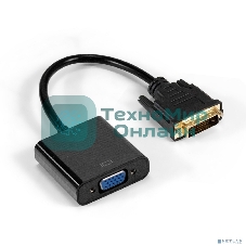 Кабель DVI-D-VGA ExeGate EX-CC-DVID-VGAF-0.2 (25M/15F, 0,2м, позолоченные контакты)