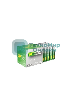 Алкалиновые батарейки GP Super Alkaline G-Tech 24А ААA - 40 шт. в пленке