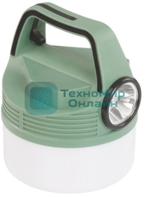 Фонарь аккумуляторный кемпинговый походный 16Вт SMD LED+3Вт LED Li-ion 18650 2400мА.ч Power-bank корпус ABS-пластик индикатор уровня заряда USB-шнур складной крючок для подвешивания матов. рассеив. КОСМОС KOC616Lit