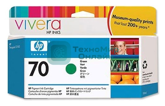 Картридж струйный HP №70 C9457A зеленый для HP DJ Z2100/Z3100 (130мл)