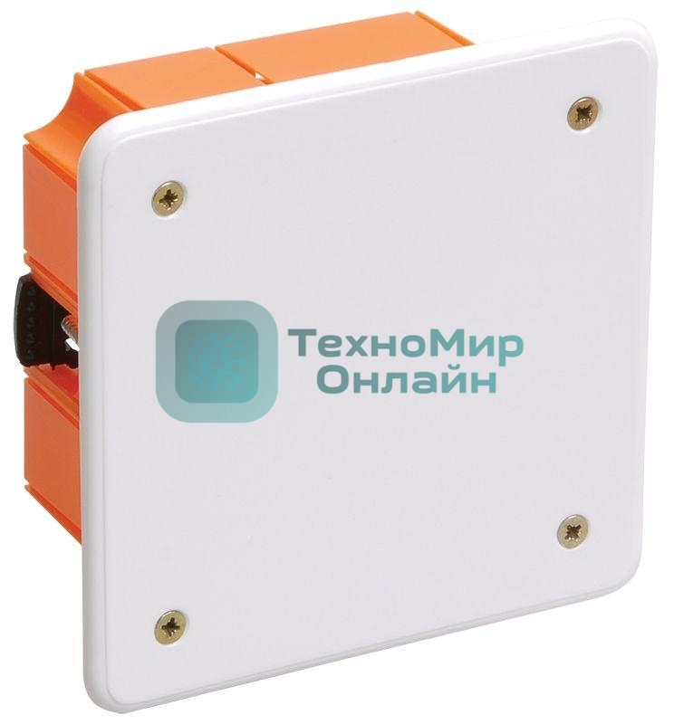 Коробка распаячная CП 92х92х45 IP20 КМ41022 для полых стен (с саморезами пластиковые лапки с крышкой) IEK UKG11-092-092-045-P