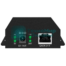 PoE-сплиттер Gigabit Ethernet с функцией выбора напряжения на 5/9/12/18V. Соответствует стандартам PoE IEEE 802.3af/at. Предназначен для питания оконечных сетевых устройств, не поддерживающих PoE. Порты: вх. - RJ45(10/100/1000 Base-T, IEEE 802.3af/at), вых. - RJ45(10/100/1000 Base-T)/штекер (DC5V(3А), 9V(2,5A), 12V(2A), 18V(1,6A). Переключатель выходного напряжения. Размеры (ШxВxГ), 73x30x78мм. Рабочая температура 0 ... +40°C.