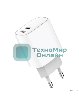 Сетевое зарядное устройство Rexant с двумя портами USB-C + USB-C, 20 Вт