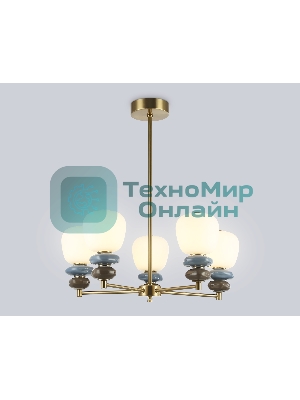 Люстра Ambrella light LH53164/5 SB/WH бронза/белый 40W 3000K D650*900