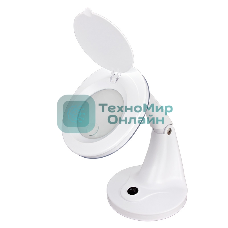 Лупа настольная 3D+12D Rexant с подсветкой 48 LED, белая