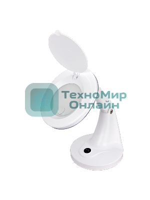 Лупа настольная 3D+12D Rexant с подсветкой 48 LED, белая