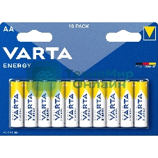 Батарейка Varta ENERGY LR6 AA BL10 Alkaline 1.5V (4106) (10/200/36000) (10 шт.)