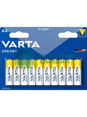 Батарейка Varta ENERGY LR6 AA BL10 Alkaline 1.5V (4106) (10/200/36000) (10 шт.)