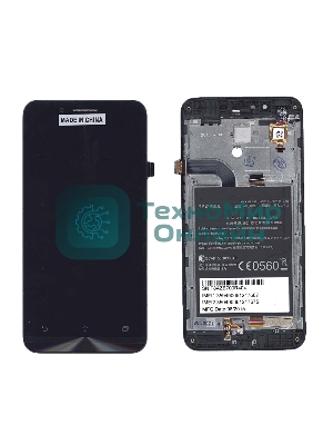 Дисплей для Asus ZenFone Go ZC500TG черный с рамкой