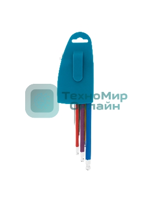 Набор ключей Gross 16400 имбусовых hex 1.5–10мм s2 9шт магнит экстра-длин. с шаром хром/краска