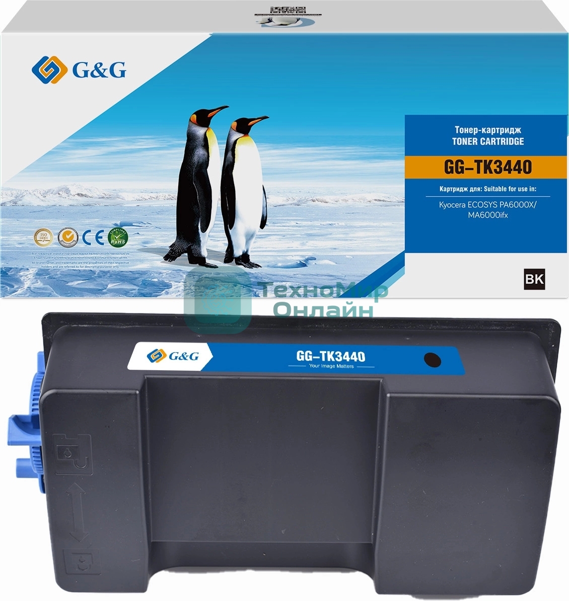 Картридж лазерный G&G GG-TK3440 TK-3440 черный (40000 стр.) для Kyocera ECOSYS PA6000X/MA6000ifx