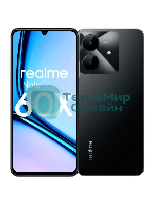 Смартфон Realme Note 60х RMX3938 3/64Gb, черный