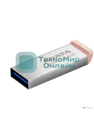 Флешка USB ADATA UR350 (UR350-64G-RSR/BG), 64Gb, USB 3.2, R/W 100/15, серебристый/коричневый