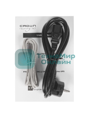 Источник бесперебойного питания Crown CMUOA-350-1K EURO/1000 ВА/900 Вт/2xCEE 7/3 (Schuko) (евророзетка)