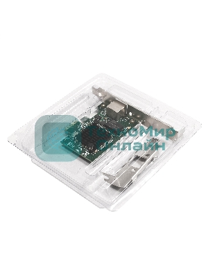 Сетевой адаптер ExeGate EXE-BCM5721 (PCI-E x1, порт 1xRJ45, 10/100/1000Mbps, Gigabit Chipset Broadcom BCM5721)