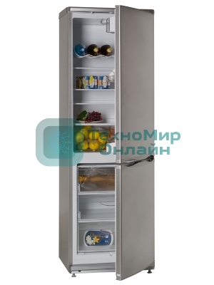 Холодильник Atlant ХМ-6021-080 серебристый двухкамерный 225/101л морозилка снизу