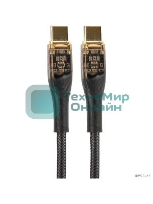 Кабель PERFEO USB C вилка - C вилка, 60W, нейлон, черный, 1 м, PREMIUM (C1102)