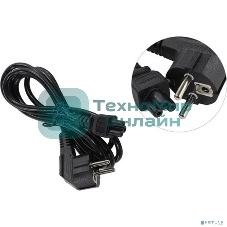 Кабель питания ноутбуков ExeGate Special PC5-1,8S (Евровилка Schuko->С5) 3*0.75мм2, ССА, черный, 1.8м.