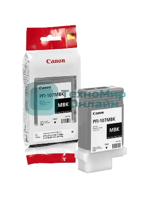 Картридж струйный Canon PFI-107MBK (6704B001) черный матовый (130 мл) для Canon iP F680/685/780/785