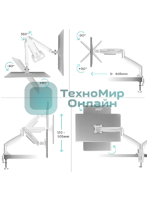 Кронштейн ONKRON кронштейн для монитора 13