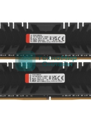 Оперативная память Kingston Fury Renegade, DDR4, 64GB (2x32 GB), 3200 MHz, CL16, DIMM, с радиатором, черный