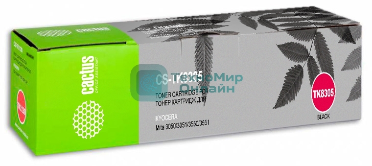 Картридж лазерный Cactus CS-TK8305 черный (25000 стр.) для Kyocera Mita 3050/3051/3550/3551