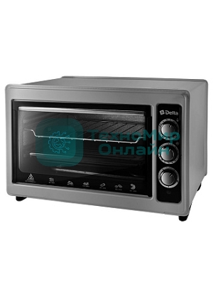 Мини-печь Delta D-0123 серая с тэном повыш. мощности,1300 Вт,37 л,2 нагреват. эл, с термостатом