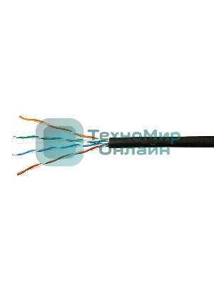 Кабель SkyNet Premium UTP outdoor 4x2x0,51, медный, FLUKE TEST, кат.5e, однож., 100 м, box, черный