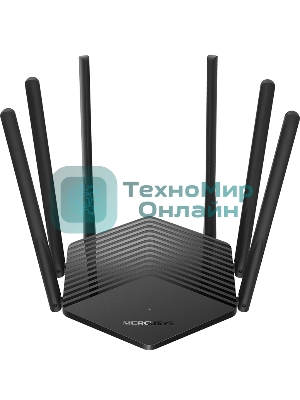 Роутер Mercusys AC1900 Wireless AC Gigabit Router, 600 Mbps at 2.4 GHz + 1300 Mbps at 5 GHz, 6×5dBi Fixed External Antennas with Beamforming, 2× G LAN Ports, 1× G WAN Port, Access Point Mode, 3X3 MU-MIMO, Parental Controls, Guest Network, Smart Connect