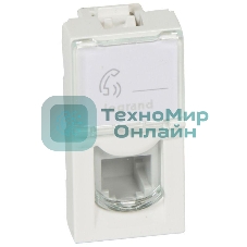 Механизм розетки телеф. 1-м СП Mosaic New 1мод. RJ11 4 конт Leg 078730