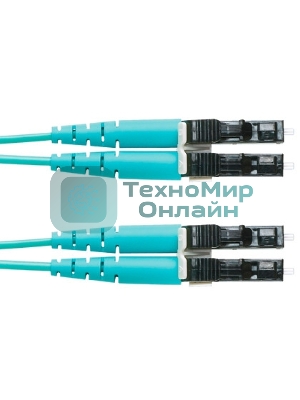 Патч-корд Panduit FX2ELLNLNSNM003 2x50/125 OM3 LC дуплекс-LC дуплекс 3м LSZH аквамарин