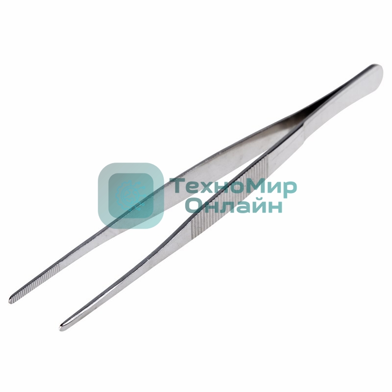 Пинцет Rexant прямой, рифленый 200 мм (блистер)